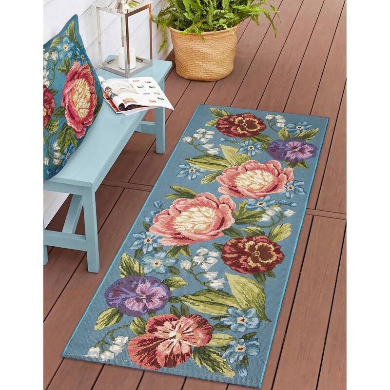 Liora Manne Marina Secret Garden Indoor/Outdoor Pillow