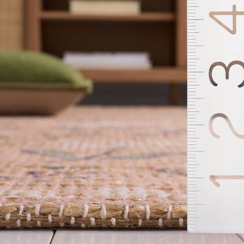 SAFAVIEH Handmade Saffron Kitty Jute & Chenille Rug