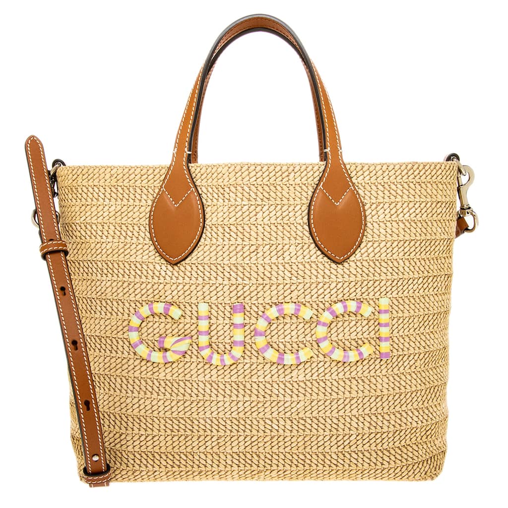 Gucci Raffia Tote Bag