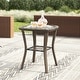preview thumbnail 13 of 13, Corvus Salerno Outdoor 22-inch Wicker Glass Table