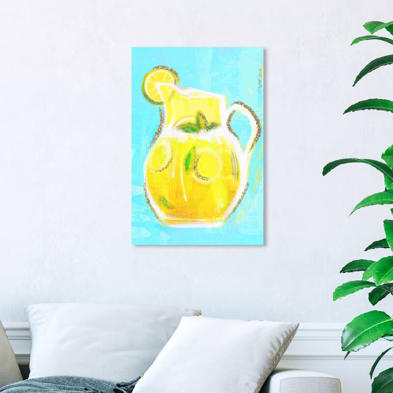 Wynwood Studio 'Always Stay Gracious' Food and Cuisine Wall Art Canvas Print Fruits - Yellow, Gold - 16 x 24