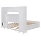 preview thumbnail 13 of 14, Full Size Wooden Bed with All-in-One Cabinet, Shelf, Sockets & Twin Trundle - Stylish and Functional in White
