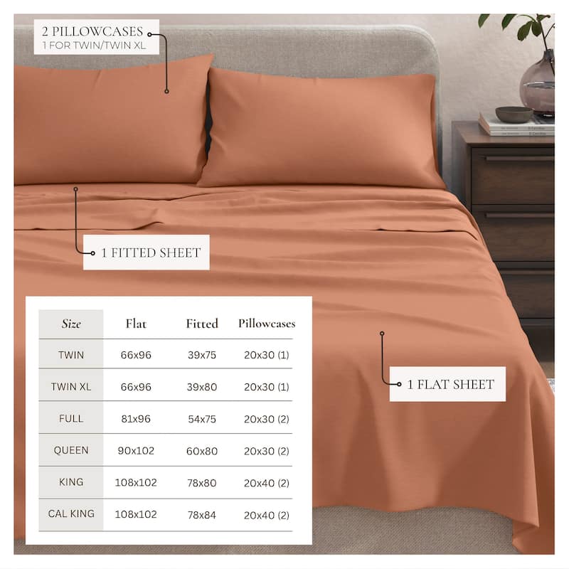Linery & Co. Heathered Melange Cotton Jersey Knit Sheet Set