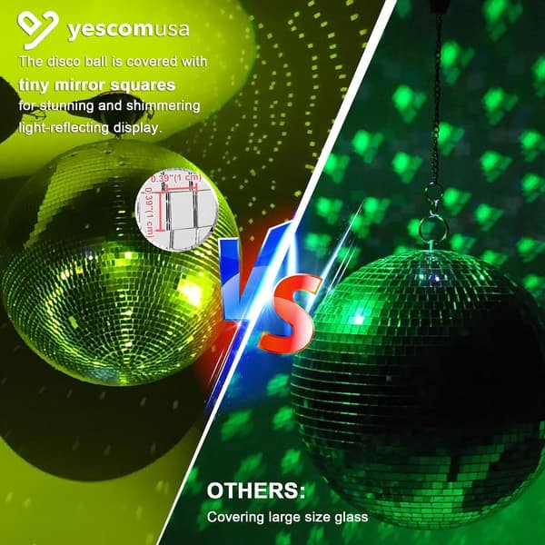12-Inch Disco Ball Mirror Ball - Silver Mirror Party Decoration For DJ, Stage, Christmas & Events