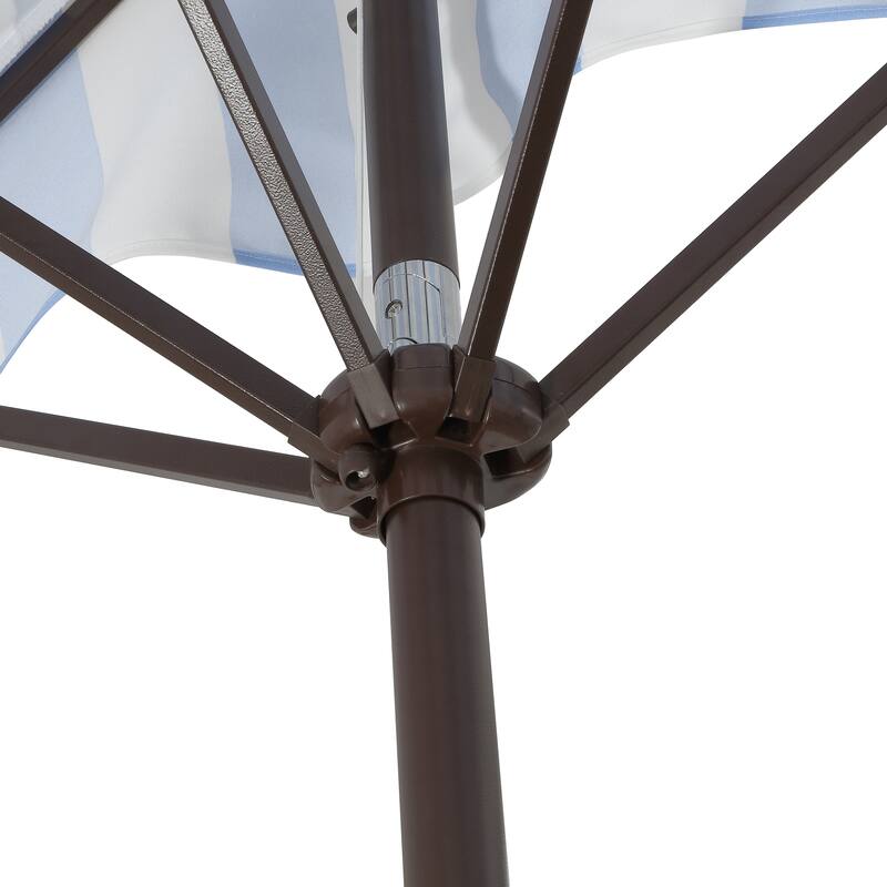 9ft Half Market Umbrella, Scalloped, Crank, Tilt, UV, by JONATHAN Y