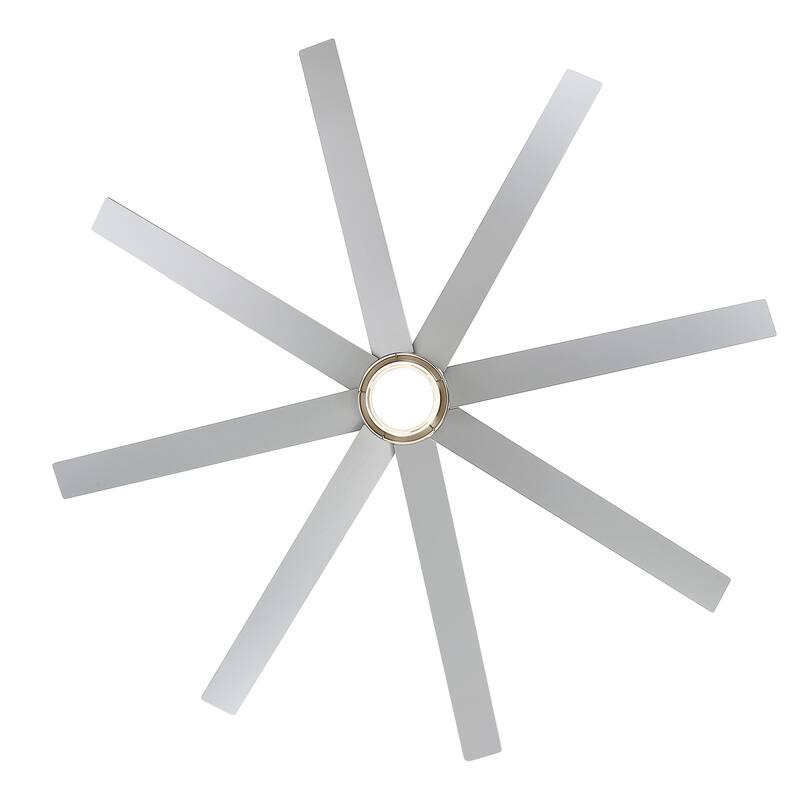 72/52-inch Reversible 8/5-Blade Dimmable LED Ceiling fan with Light and Remote