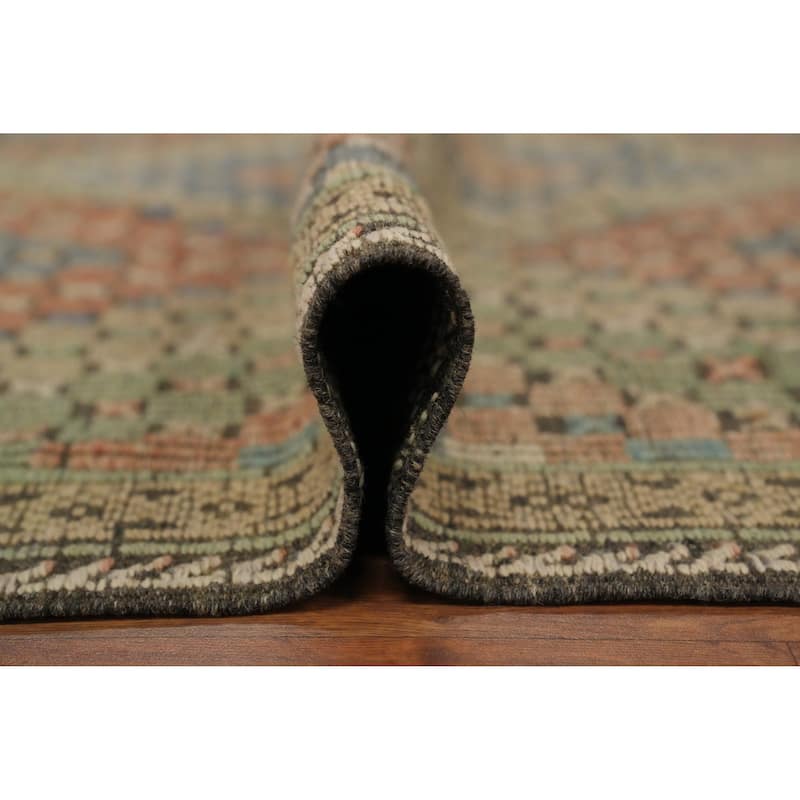 Hand Woven Oriental 100% Wool Carpet Southwestern Tribal Multi-Colored Kilim Area Rug - 11' 0'' X 5' 3''