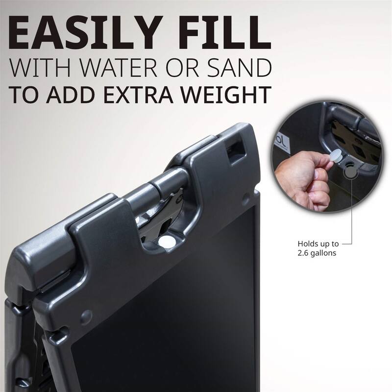 Jumbl 22 x 28 Dual Signage Stand for Storefront Sidewalk Curb (Black)