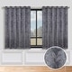 preview thumbnail 37 of 124, Superior Leaves Machine Washable Room Darkening Grommet Blackout Curtains, Set of 2 70" x 63" - Charcoal