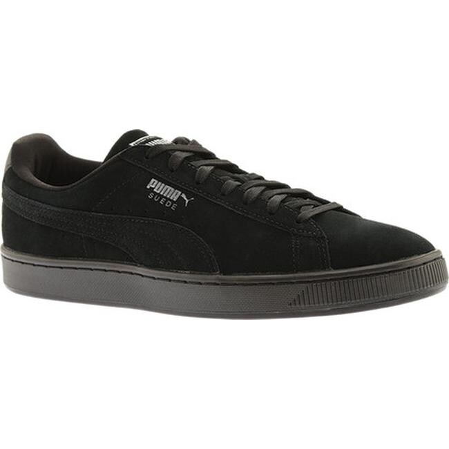 puma black leather shoes