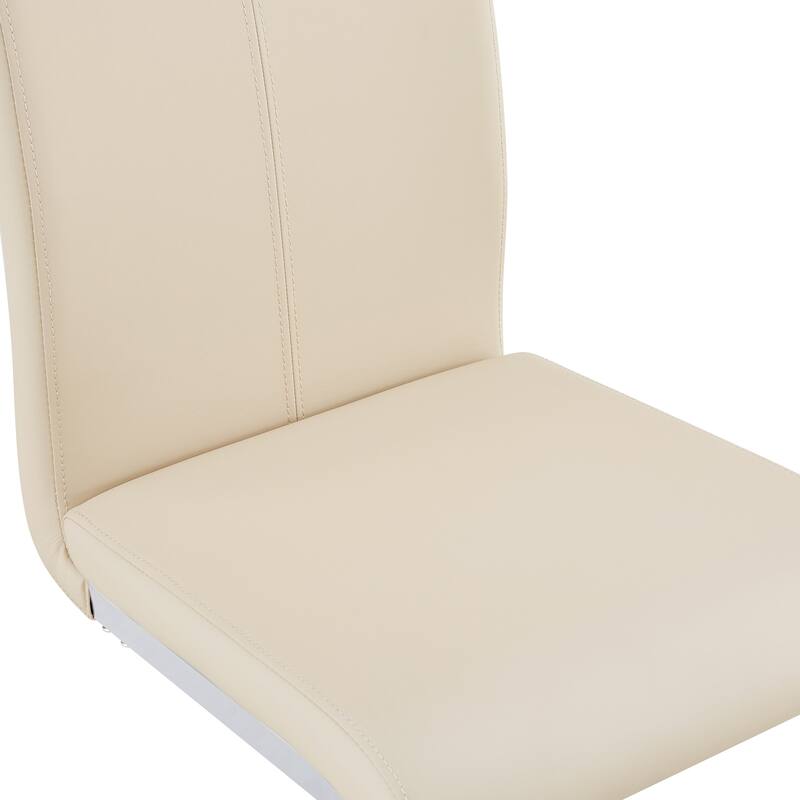 Dining Chairs,PU Faux Leather High Back Side Chair (Set of 4)