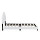preview thumbnail 4 of 7, Twin Size Upholstered Boucle Fabric Platform Bed with Cloud-Shaped Headboard, Pine Wood Bed Frame for Kids, Boys & Girls, White