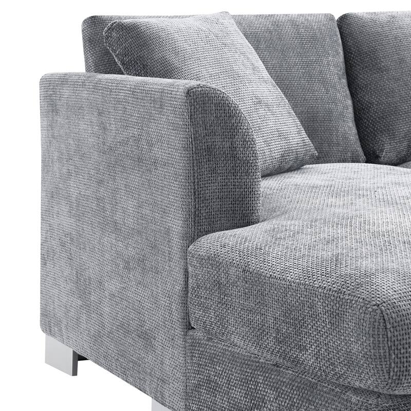 Cloud Sectional Sofa, L-shaped Couch Set w/ 2 Free Pillows