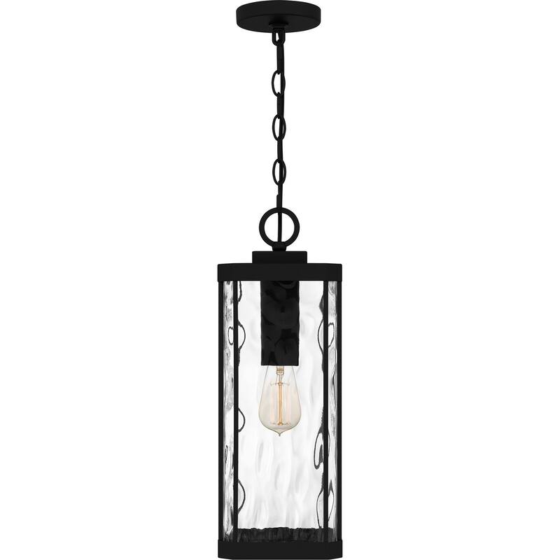 Balchier 1-Light Outdoor Hanging Lantern in Matte Black