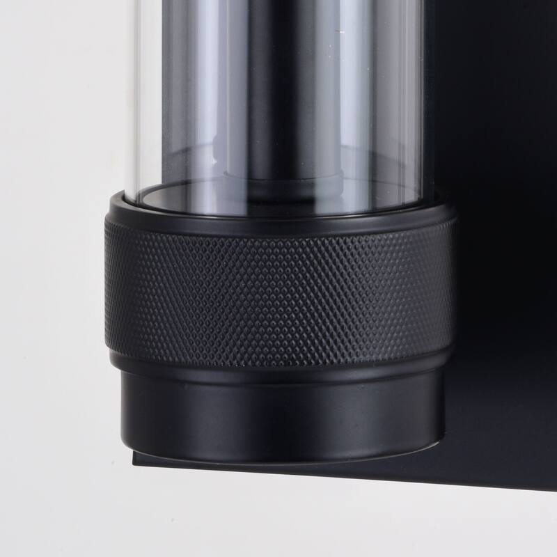 Bari 1 Light Contemporary Wall Sconce with Clear Cylinder Glass