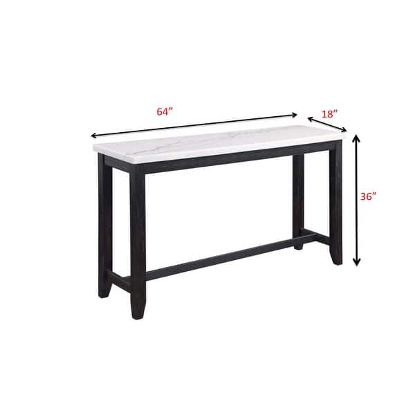 4-Piece Counter Height Dining Table Set with 3 Upholstered Stools - Bed ...