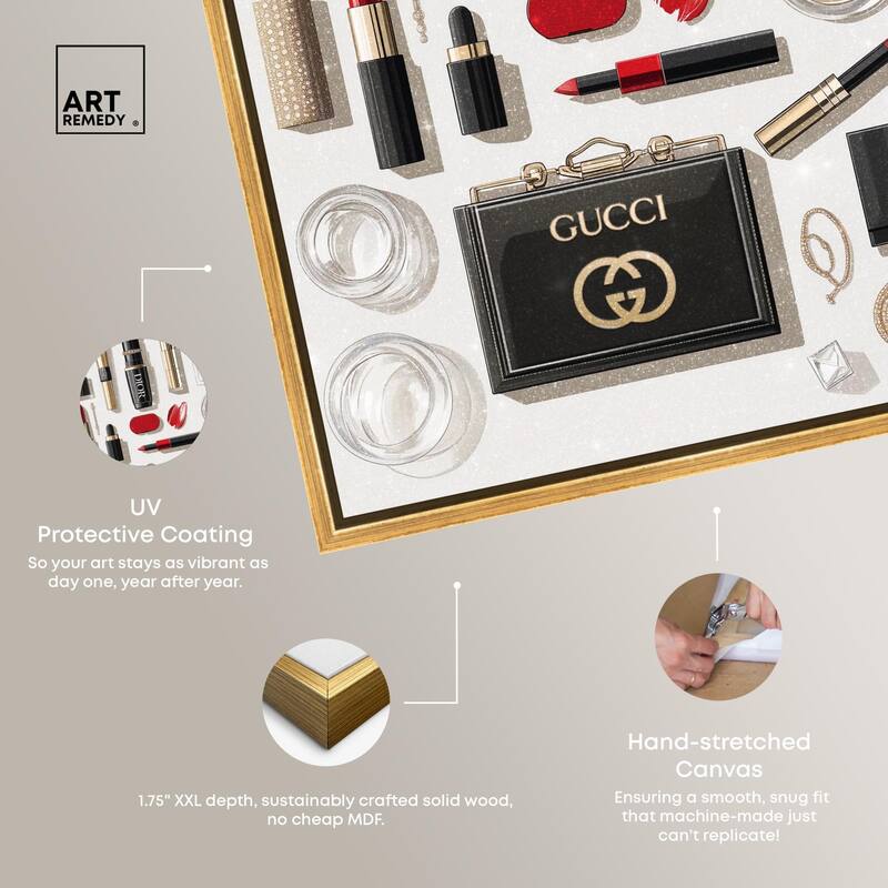 Luxury Makeup Collection II Canvas by Art Remedy