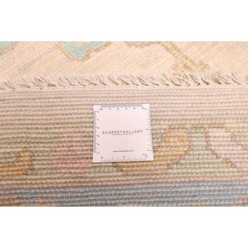 ECARPETGALLERY Hand-knotted Modern Oushak Beige Wool Rug - 10'2 x 14'1