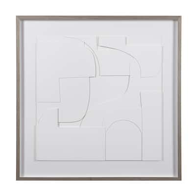 Stardust 48" Wide Wall Art, Matte White