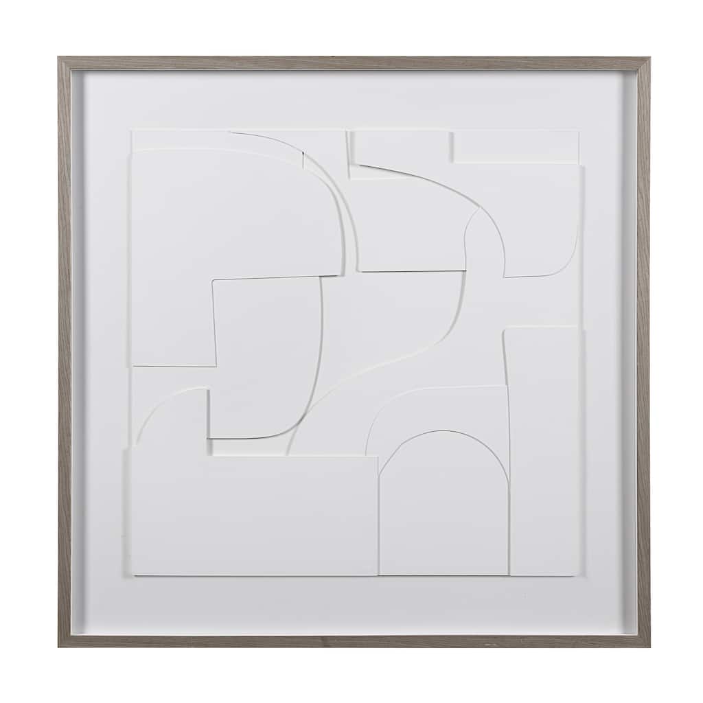Stardust 48" Wide Wall Art, Matte White