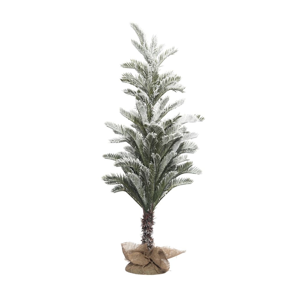 Transpac 48 in. Green Holiday Lush Snow Tree