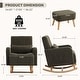 preview thumbnail 35 of 46, HOMYKA 27.95” Rocking Chair, Teddy Velvet Fabric with Pillow and Ottoman