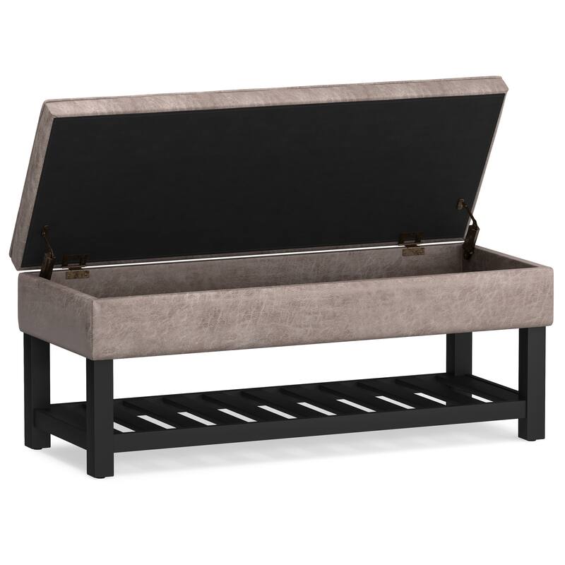 WYNDENHALL Essex 44 inch Wide Transitional Rectangle Ottoman Bench