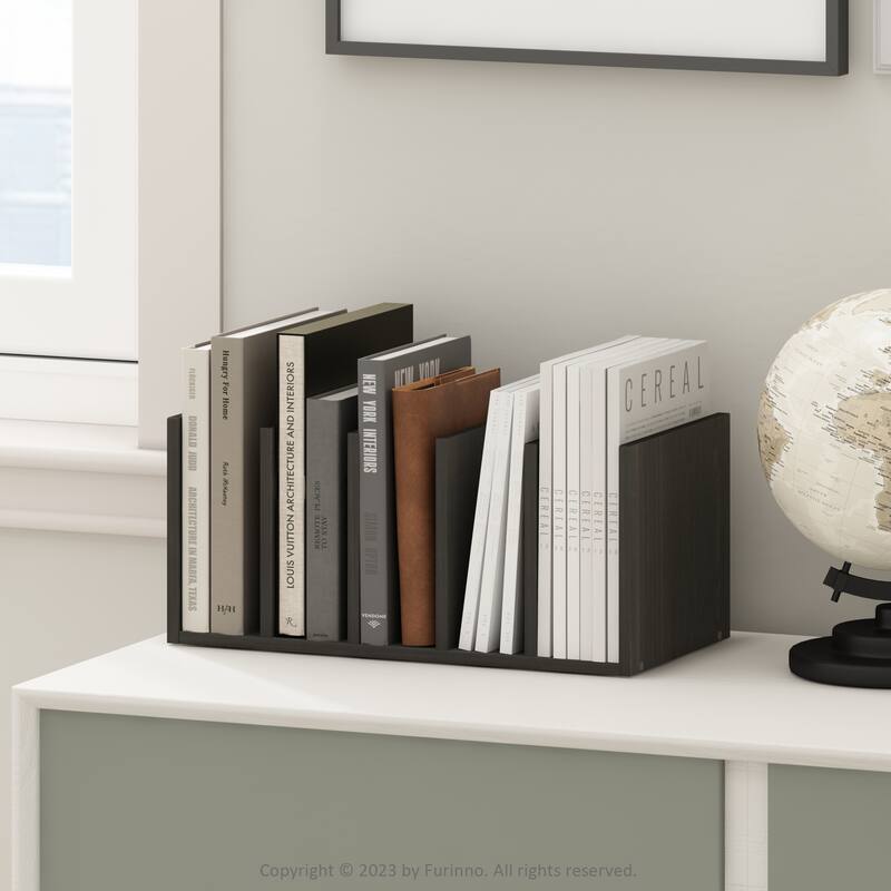 Furinno Hermite Home Office Supplies Desktop Bookshelf Storage Organizer, Espresso