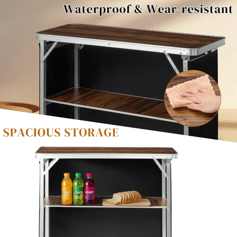 Lightweight Folding Table for Indoor Outdoor Parties and Exhibits