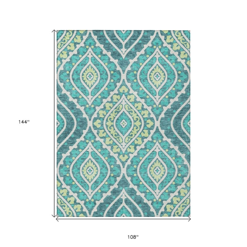 HomeRoots Floral Transitional Rectangle Outdoor Rug