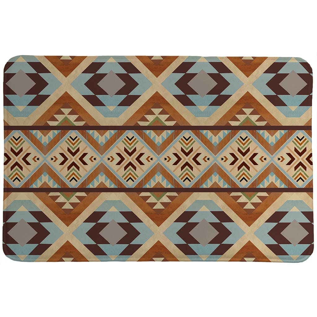 Laural Home Southwest Tile Memory Foam Rug 21x34