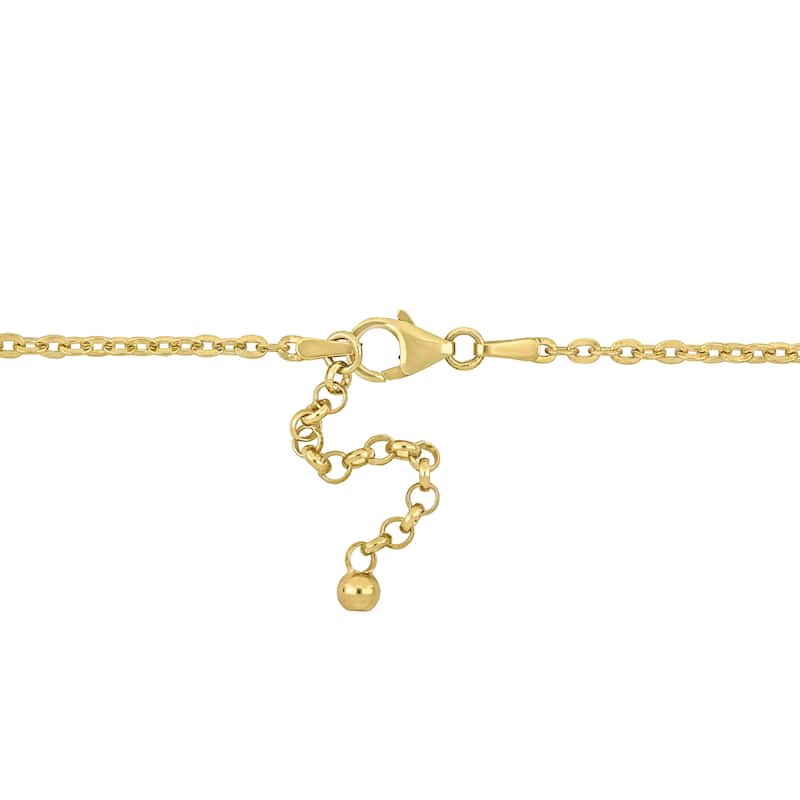 Miadora 9-10mm Cultured Freshwater Pearl Station Necklace in Yellow Silver - 18 in x 9.8 x 10 mm