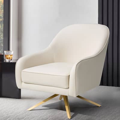 PU Faux Leather Swivel Accent Sofa Chair
