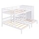 preview thumbnail 20 of 34, Minimalist Design Full-Over-Twin-Twin Bunk Bed with 3 drawers,Shelves, Wardrobe and Mirror,Store Books,Display Decorations