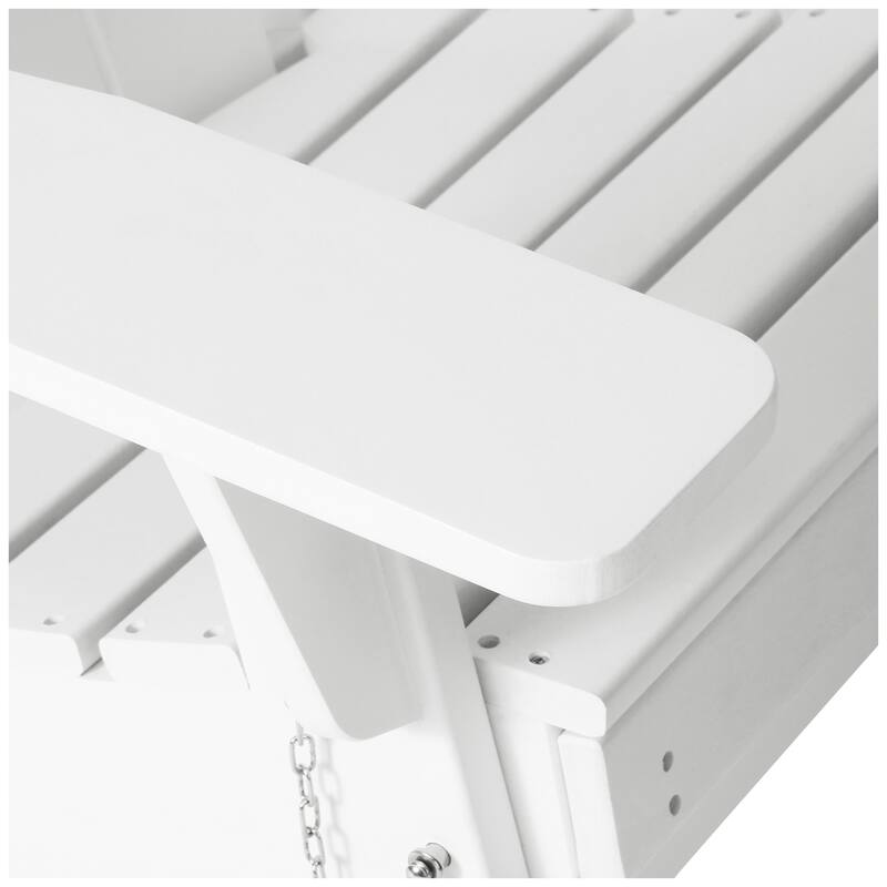 Laguna Outdoor Folding Adjustable Adirondack Chair with Cup Holder & Hideaway Ottoman (Set of 2)