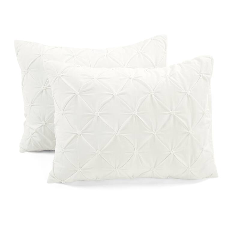 Lush Decor Ravello Pintuck 100 Percent Cotton Comforter Set
