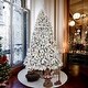 preview thumbnail 1 of 11, Flocked Christmas Tree with Pine Cones and Colorful Lights