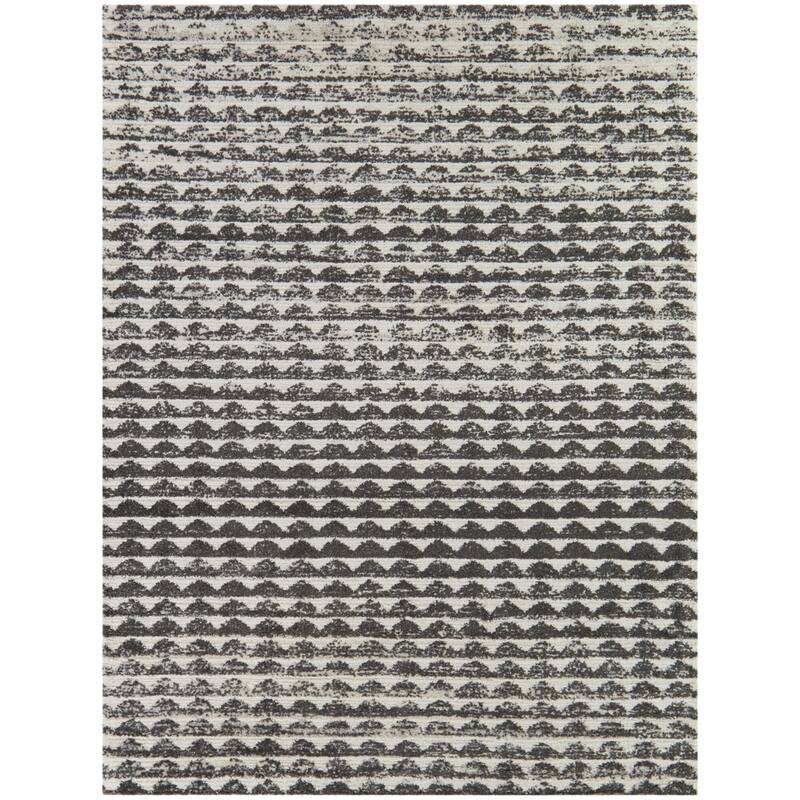 Sawyer Geometric Wave Pattern Modern Plush Area Rug