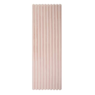 Madrid Collection Ultra Soft Ribbed Faux Fur Area Rug