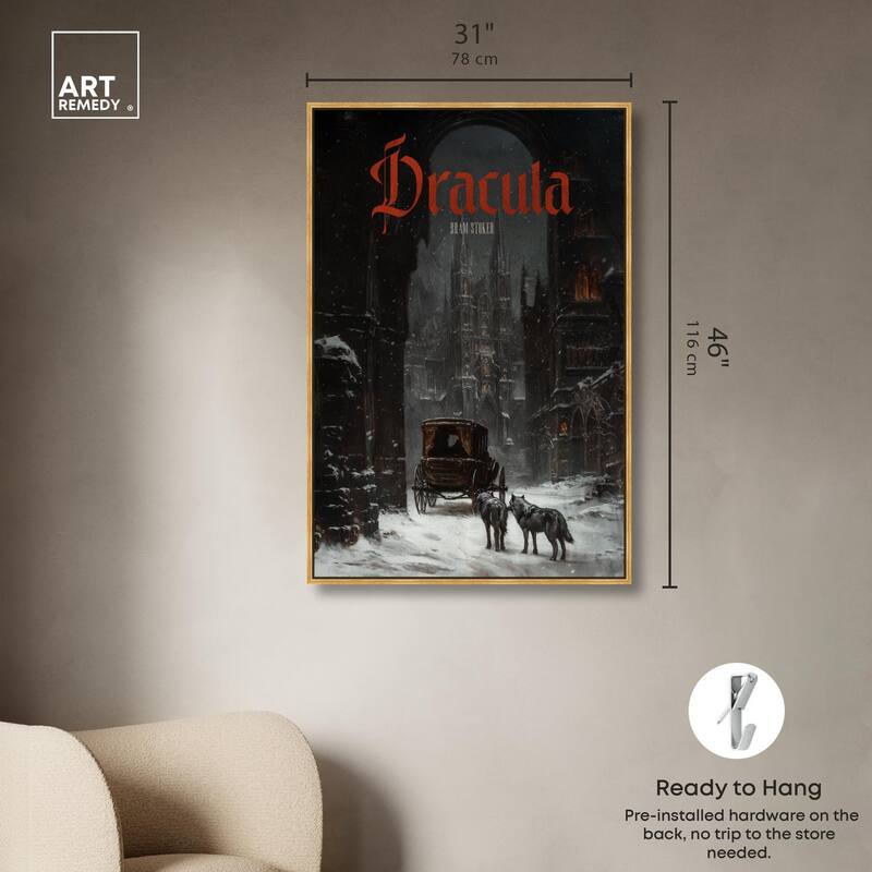 Dracula Gothic Cover Canvas by Art Remedy