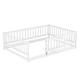 preview thumbnail 25 of 89, Montessori Floor Bed with Fence & Door, Toddler Wood Bed Frame for Kids