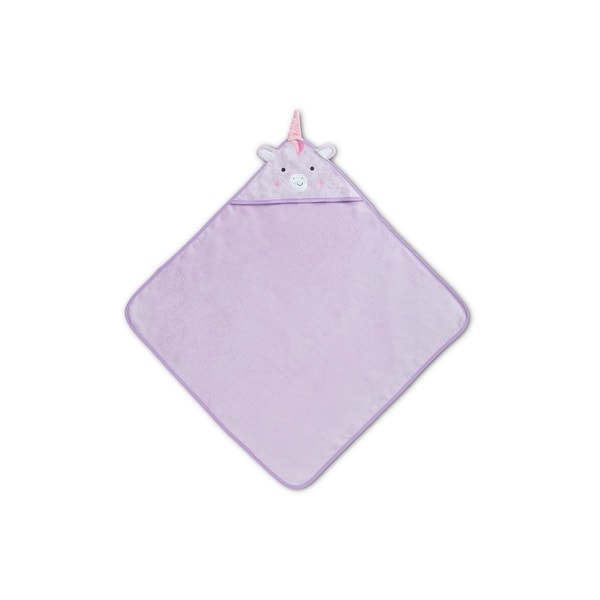 slide 2 of 5, Baby/Infant Hooded Bath Towel - Super Soft and Absorbent- Newborn Essential - Light Purple Unicorn