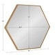 preview thumbnail 25 of 90, Kate and Laurel Rhodes Framed Mid-century Hexagonal Wall Mirror