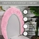 preview thumbnail 177 of 189, Home Weavers Waterford Collection Cotton Toilet Lid Rug | Elastic Fit | Fit Most Standard Toilet Lid | 18"x18"