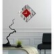 preview thumbnail 7 of 13, Statements2000 Abstract Metal Wall Clock Art Modern Accent Decor by Jon Allen Red