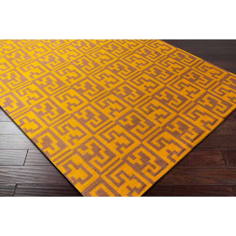 Hand-woven Shreveport Flatweave Wool Area Rug