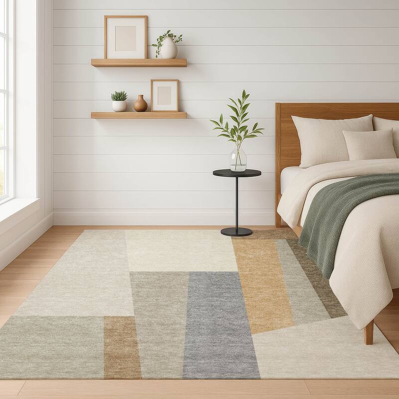 Machine Washable Indoor/ Outdoor Contemporary Jolie Chantille Rug