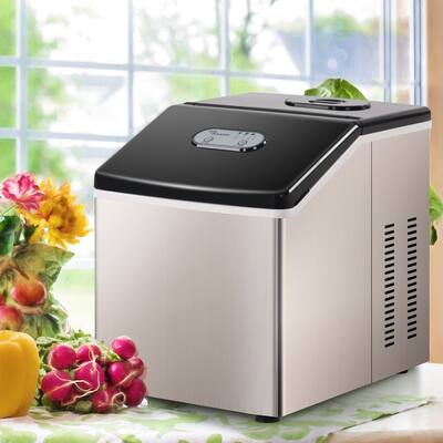 BOSCARE Portable Countertop Ice Maker Machine for 24 Clear Crystal Ice Cubes in 12Mins, 40 lbs/24H with Ice Scoop