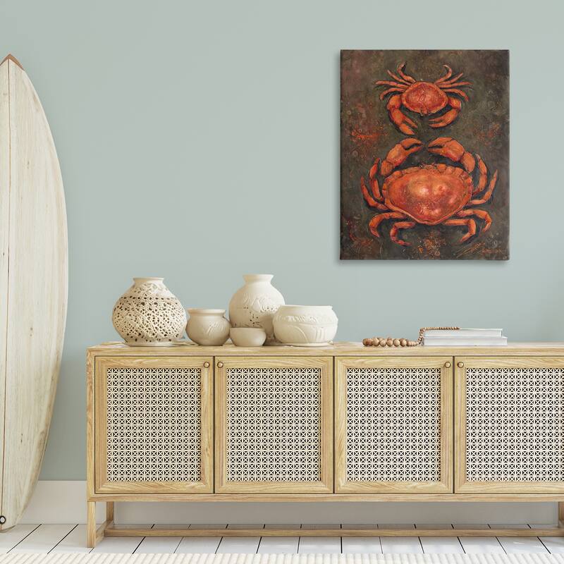 Stupell Small & Large Crab Pair Canvas Wall Art Design By Jody Bergsma