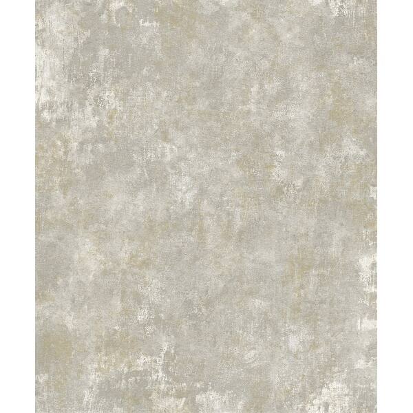 slide 2 of 4, Brewster Axel Light Grey Patina Texture Wallpaper - 21in x 396in x 0.025in